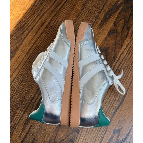 Steve Madden Hudsin Silver, Green, and White Sneakers Size 9 - Picture 6 of 10